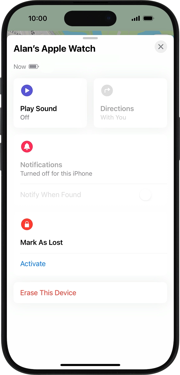 On your phone: Press Play Sound.