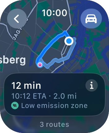 Press the transport type icon.