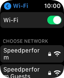 Press the required Wi-Fi network.