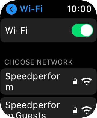 Press the required Wi-Fi network.
