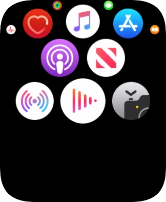 Press the radio icon. Press the radio icon.