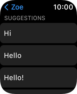 Press the required quick reply.