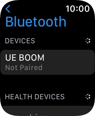 Press the required Bluetooth device.
