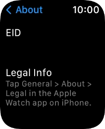 Your Apple Watch EID number is displayed below EID.