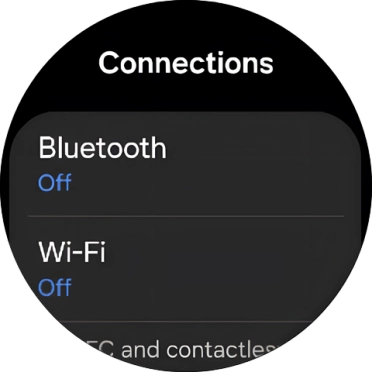 Press Bluetooth. Press Bluetooth.