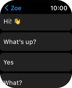 Press the required quick reply.