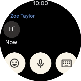 Press the microphone icon and follow the instructions on the screen to record and send the required reply.
