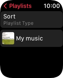 Press the required playlist. Press the required playlist.