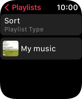 Press the required playlist. Press the required playlist.
