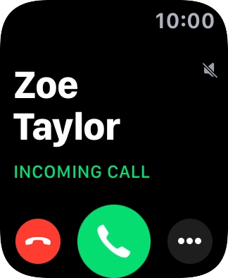 Press the Digital Crown when you get a call.