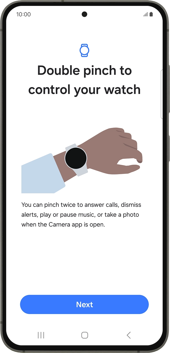 On your phone: Press Next.