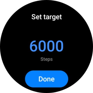 Slide your finger up or down on the screen to select the required goal.