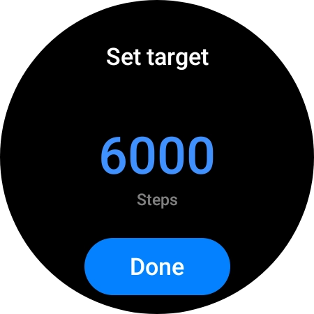 Slide your finger up or down on the screen to select the required goal.