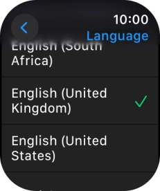 Press the required language.