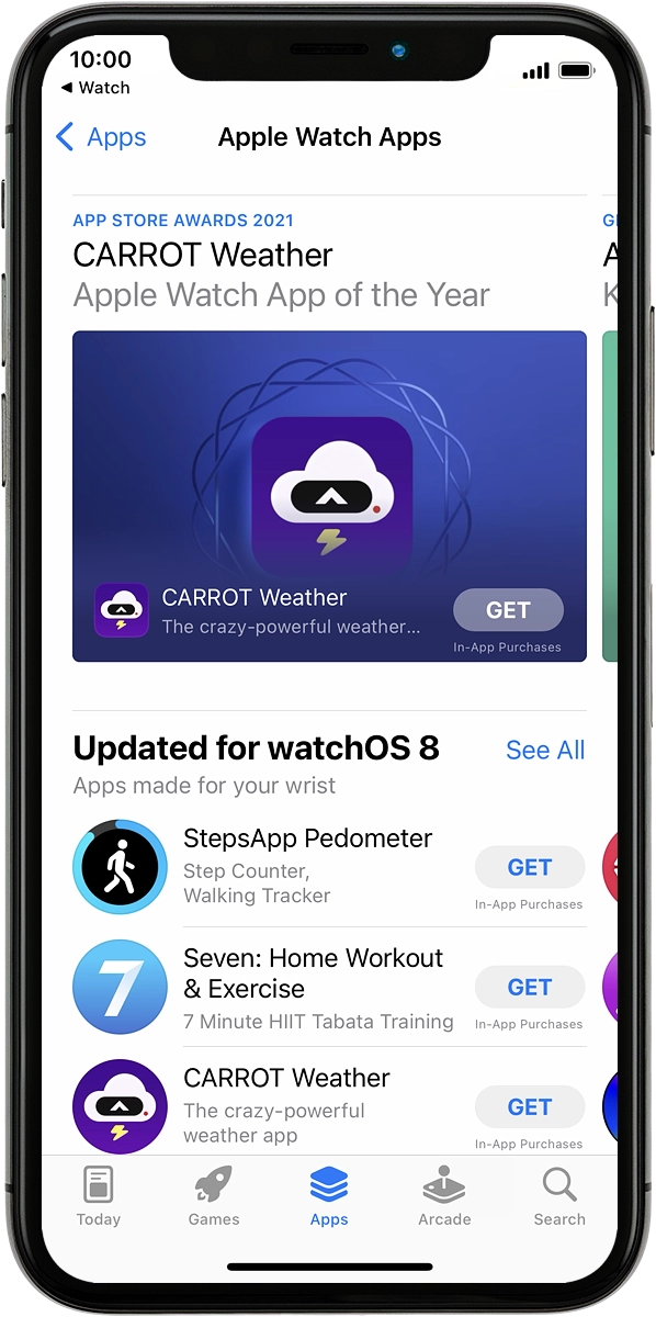 On your phone: Go to the required app.
