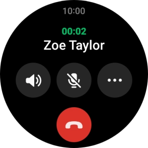 Press the end call icon.