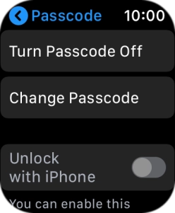Press Turn Passcode Off and key in the current lock code.