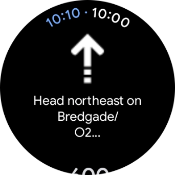 Follow the instructions on the screen to navigate to the selected destination.