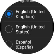 Press the required language.