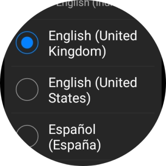 Press the required language.