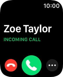 Press the Digital Crown when you get a call.