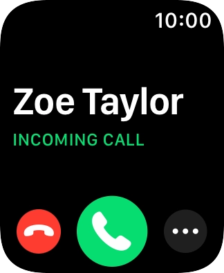 Press the Digital Crown when you get a call.