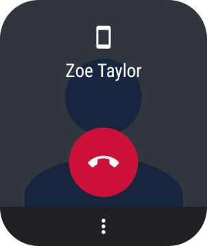 Press the end call icon.