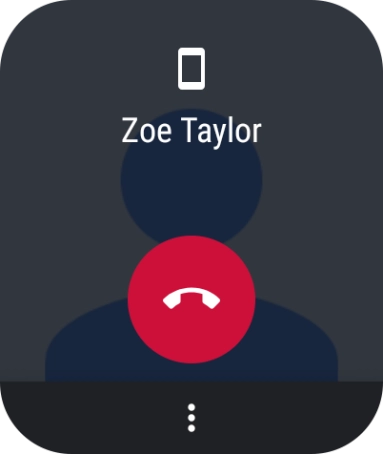 Press the end call icon.