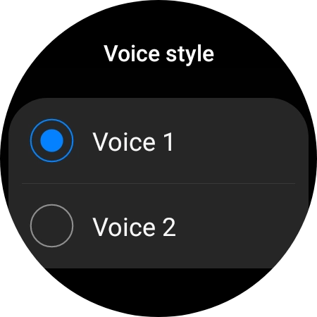 Press the required voice. Press the required voice.