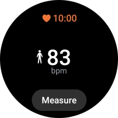 Press Measure and wait while your smartwatch measures your heart rate.