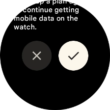 Press the confirm icon. Wait a moment while the factory default settings are restored. Follow the instructions on the screen to set up your smartwatch and prepare it for use. Press the confirm icon. Wait a moment while the factory default settings are restored. Follow the instructions on the screen to set up your smartwatch and prepare it for use.
