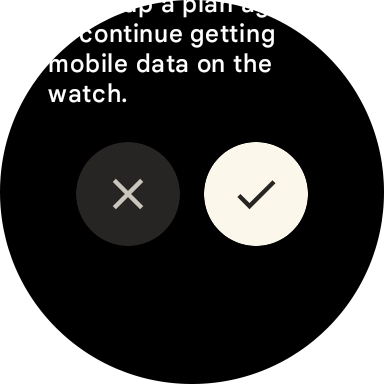 Press the confirm icon. Wait a moment while the factory default settings are restored. Follow the instructions on the screen to set up your smartwatch and prepare it for use. Press the confirm icon. Wait a moment while the factory default settings are restored. Follow the instructions on the screen to set up your smartwatch and prepare it for use.
