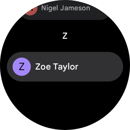 Press the required contact.