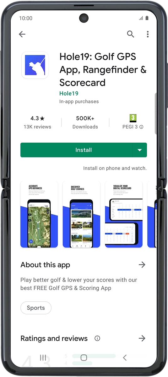 On your phone: Press Install and follow the instructions on the screen to install the app.