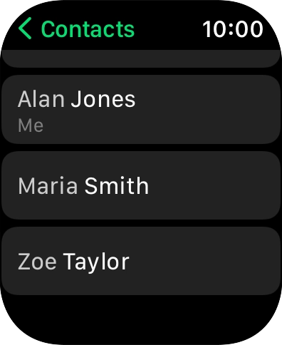 Press the required contact.