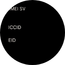 Your smartwatch's EID number is displayed below EID.