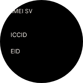 Your smartwatch's EID number is displayed below EID.