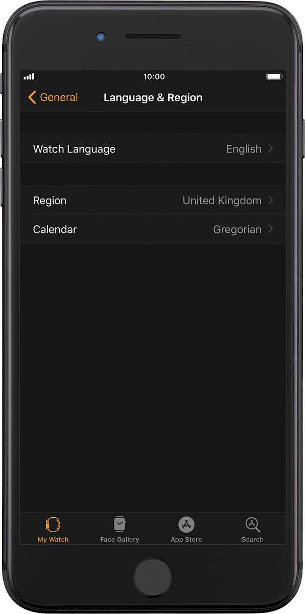 On your phone: Press Watch Language.