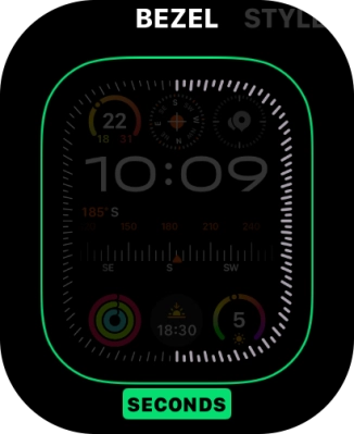 Turn the Digital Crown to change between the different designs.