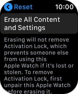 Press Erase All Content and Settings. Press Erase All Content and Settings.