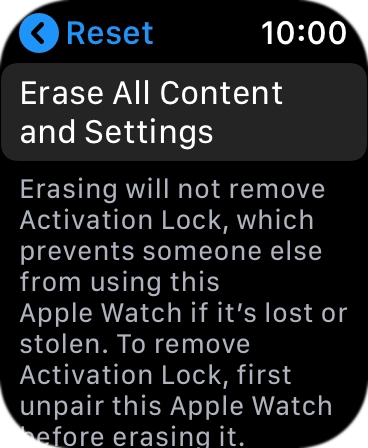 Press Erase All Content and Settings. Press Erase All Content and Settings.