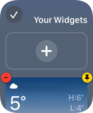 Press the add widget icon and go to the required widget.