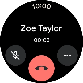 Press the end call icon.