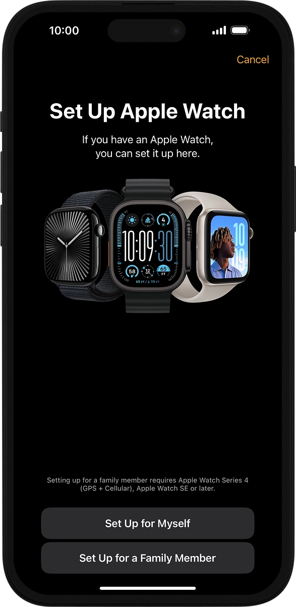 On your phone: When this screen is displayed, your Apple Watch is connected to your phone.