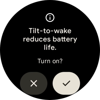 If you turn on the function, press the confirm icon.