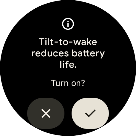 If you turn on the function, press the confirm icon.