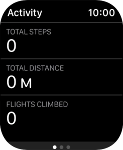 Keep sliding upwards and follow the instructions on the screen to see an activity summary for the current week or to adjust the daily activity goal.