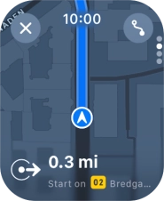 Follow the instructions on the screen to go to the required destination.