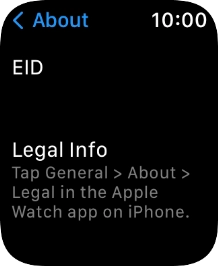 Your Apple Watch EID number is displayed below EID.