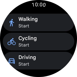 Press the required mode of transportation.